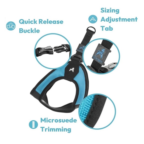 NWT Gooby Hot Pink Small Dog Harness, Easy Fit No Pull with Quick Release Buckle - Picture 4 of 10